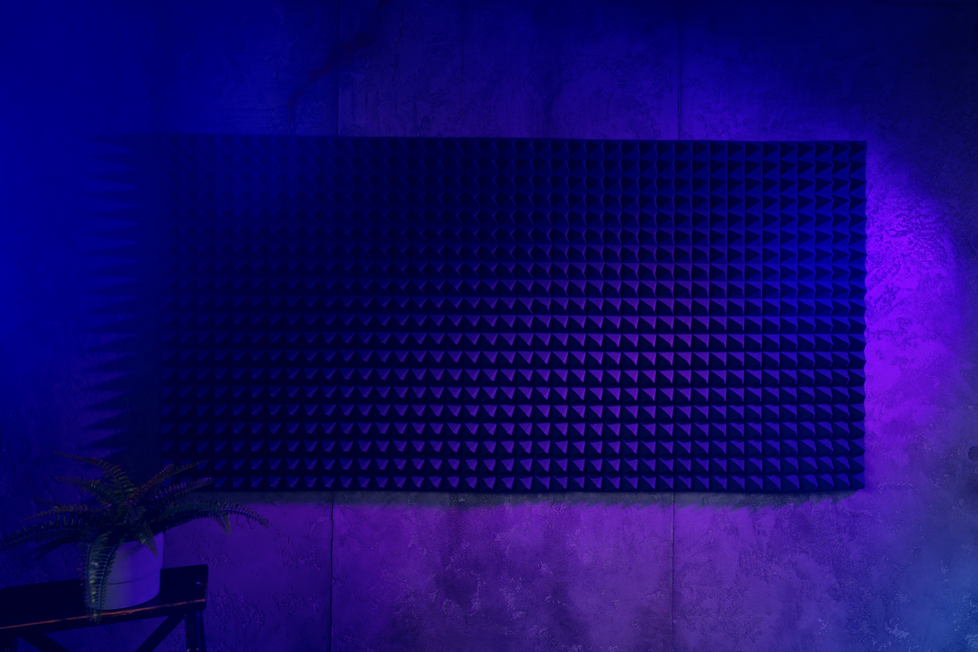Sound absorbing sponge wall in sound studio
